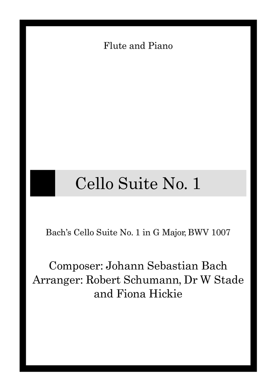 Bach's Cello Suite, No. 1 Chamber Music scores gallery preview page 1