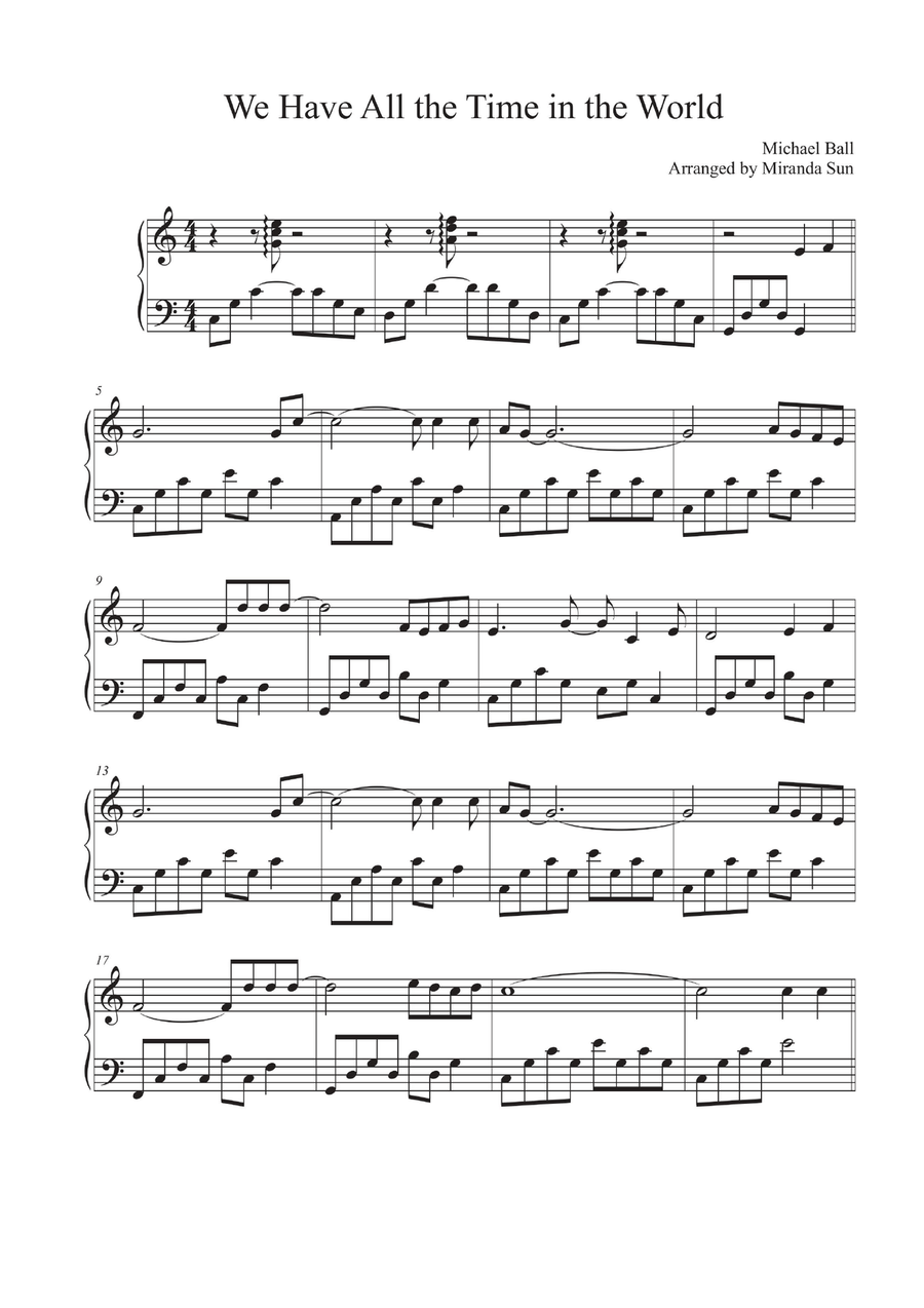 We Have All the Time in the World String Duet scores gallery preview page 5