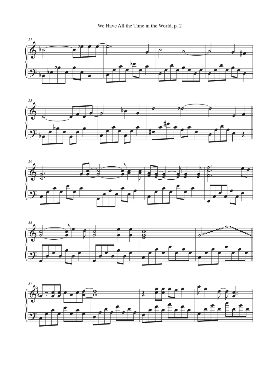 We Have All the Time in the World String Duet scores gallery preview page 6