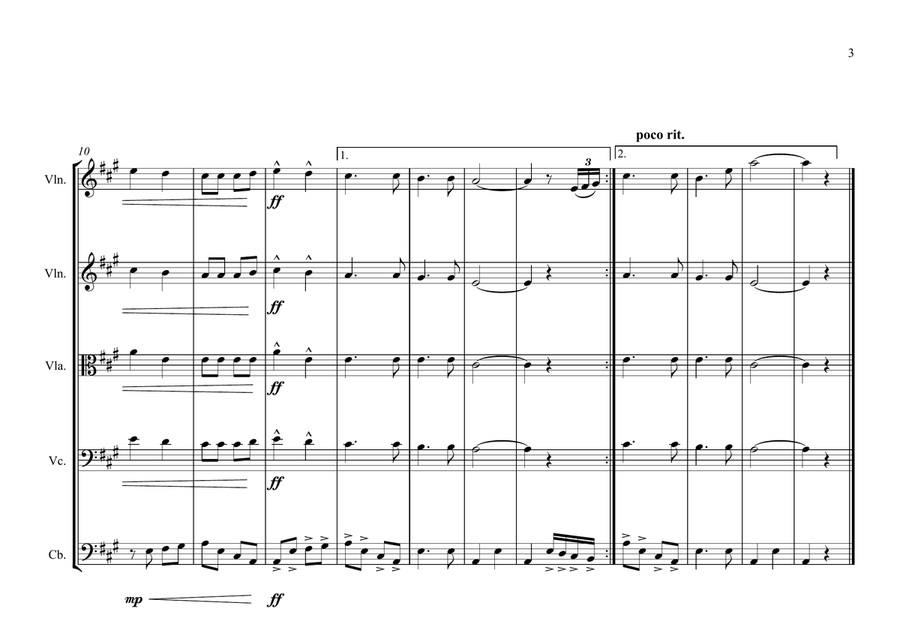 Mesotho (Lesotho) National Anthem for String Orchestra String Orchestra scores gallery preview page 3