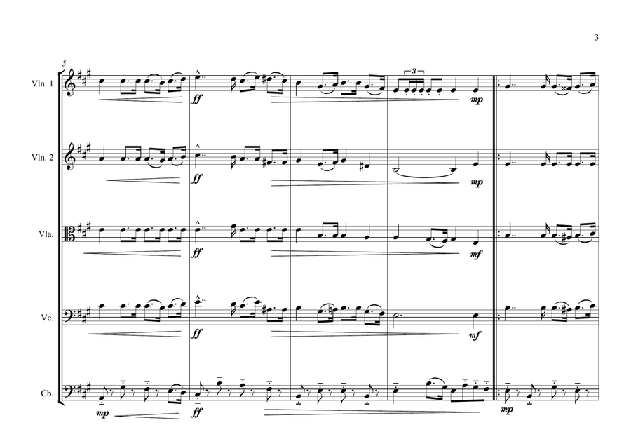 Malagasy National Antem for String Orchestra String Orchestra scores gallery preview page 3