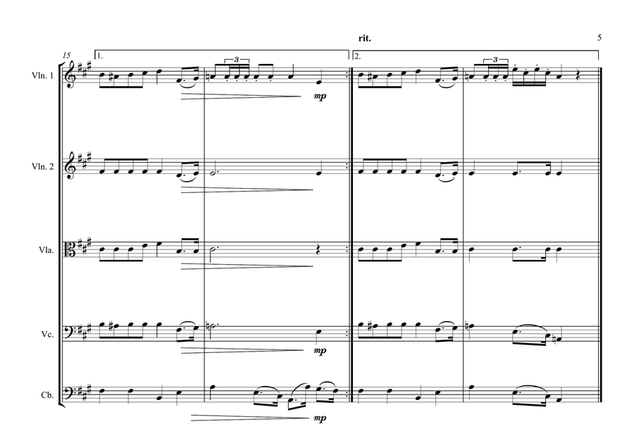 Malagasy National Antem for String Orchestra String Orchestra scores gallery preview page 5