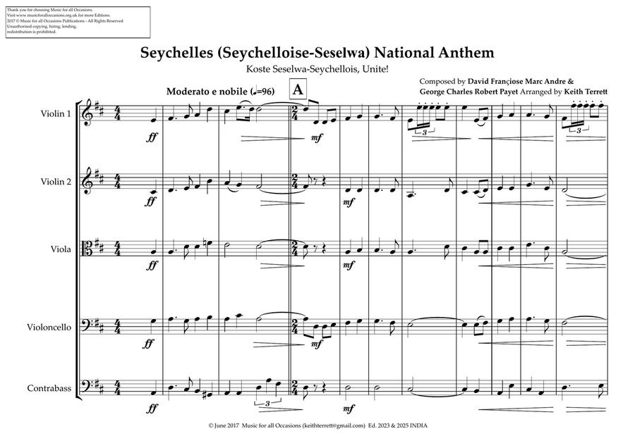 Seychellois National Anthem for String Orchestra String Orchestra scores gallery preview page 2