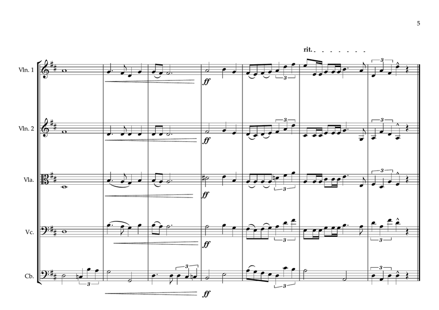 Seychellois National Anthem for String Orchestra String Orchestra scores gallery preview page 5