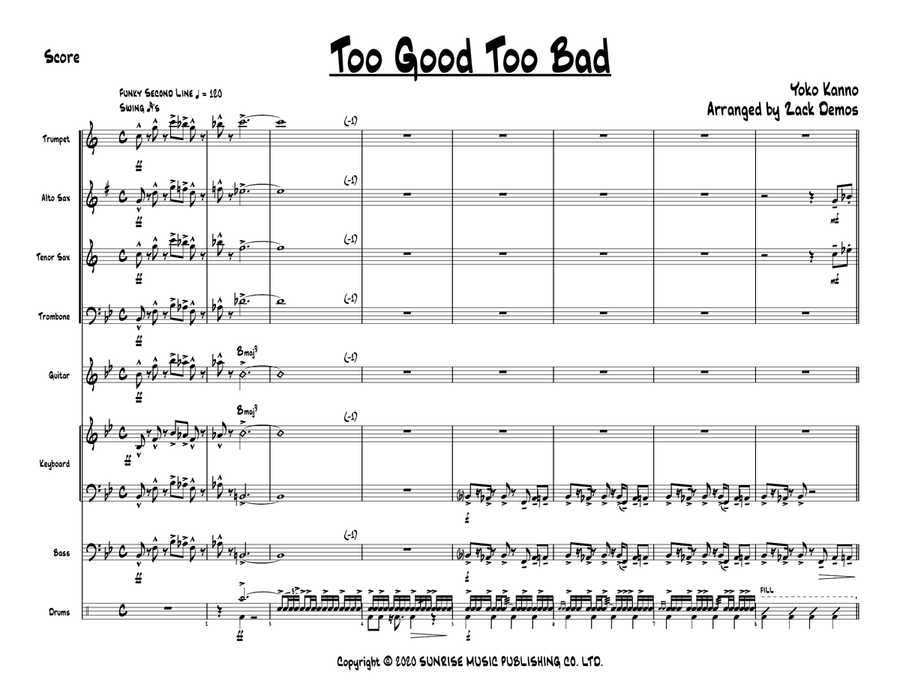 Too Good Too Bad Jazz Ensemble scores gallery preview page 2