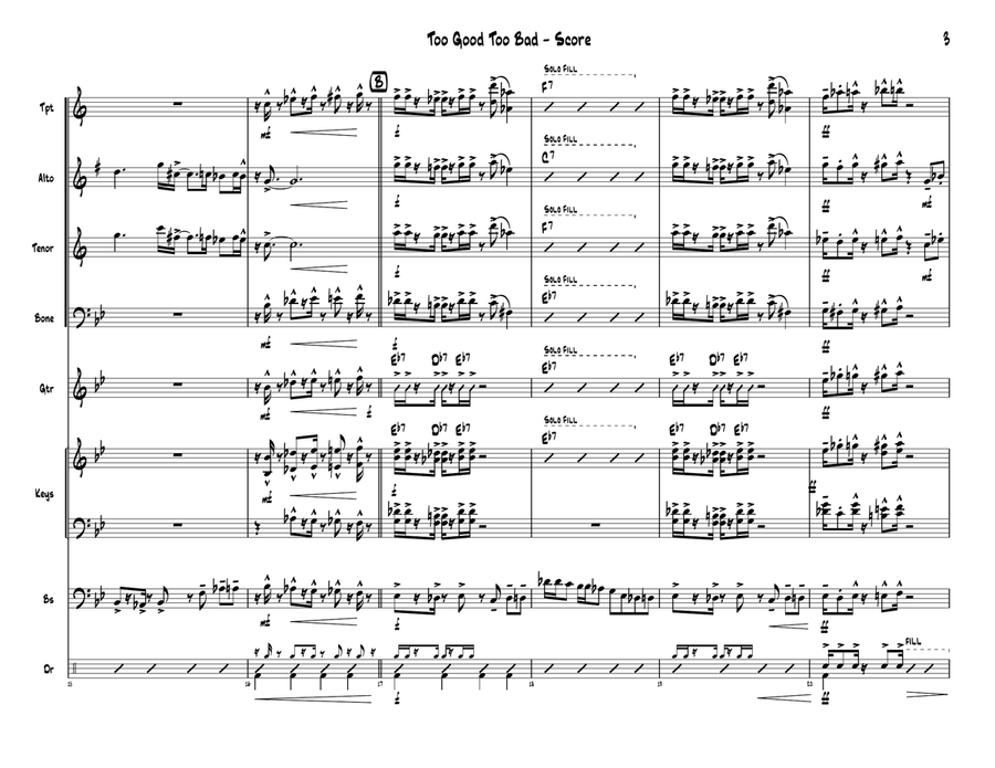 Too Good Too Bad Jazz Ensemble scores gallery preview page 4