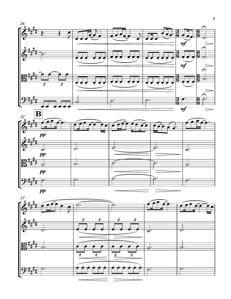 Falling In Love At A Coffee Shop String Quartet scores gallery preview page 3