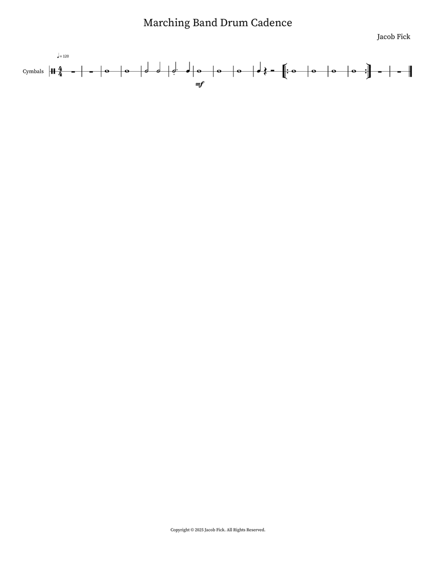 Marching Band Drum Cadence Marching Band scores gallery preview page 3