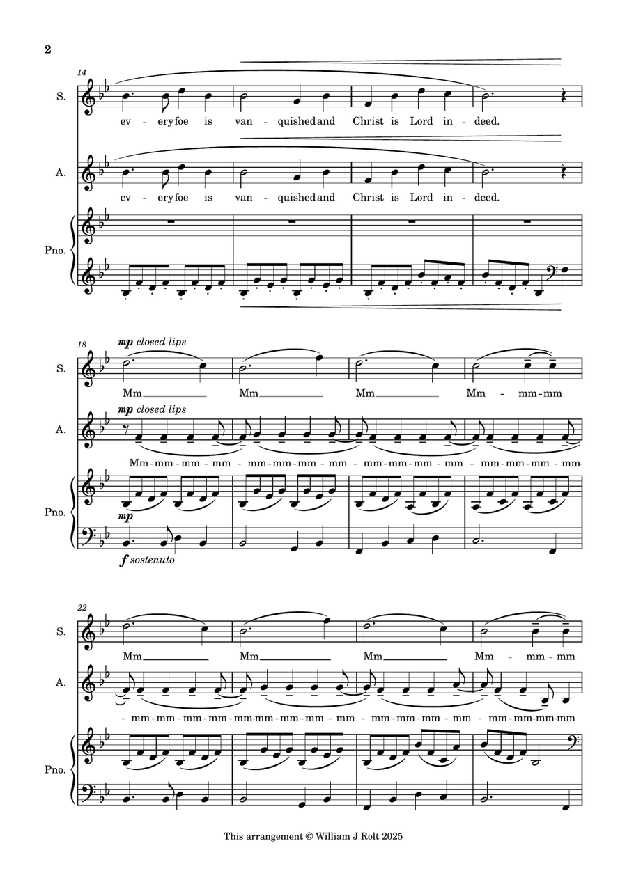 Stand up, stand up for Jesus (for SA solo and piano) SA scores gallery preview page 2
