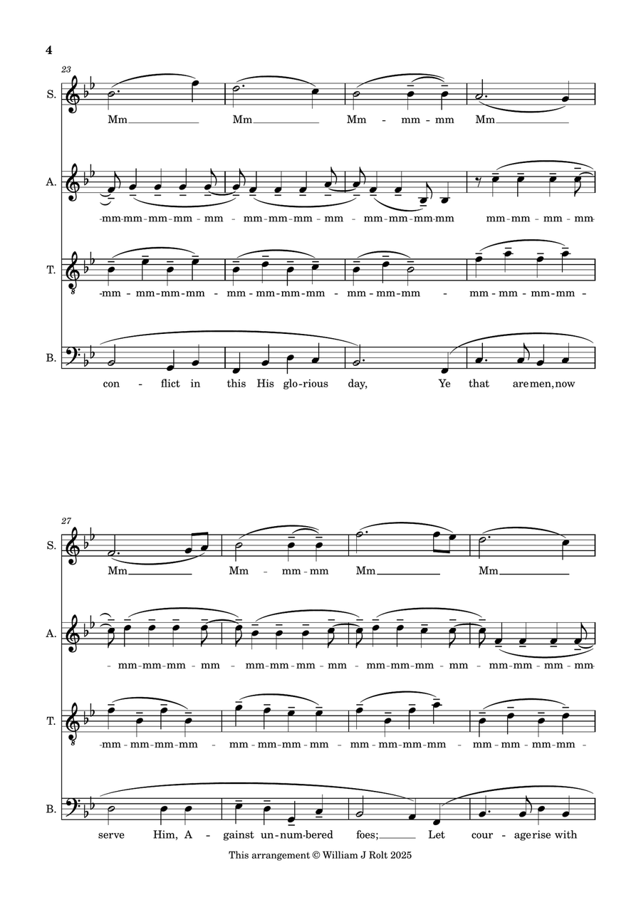 Stand up, stand up for Jesus (for SATB choir a cappella) 4-Part scores gallery preview page 4