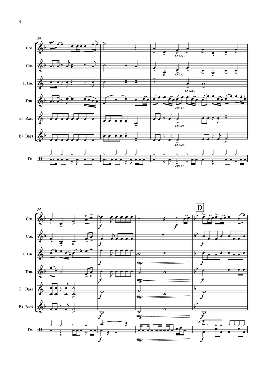 How Far I'll Go How Far I'll Go Brass Quintet scores gallery preview page 4