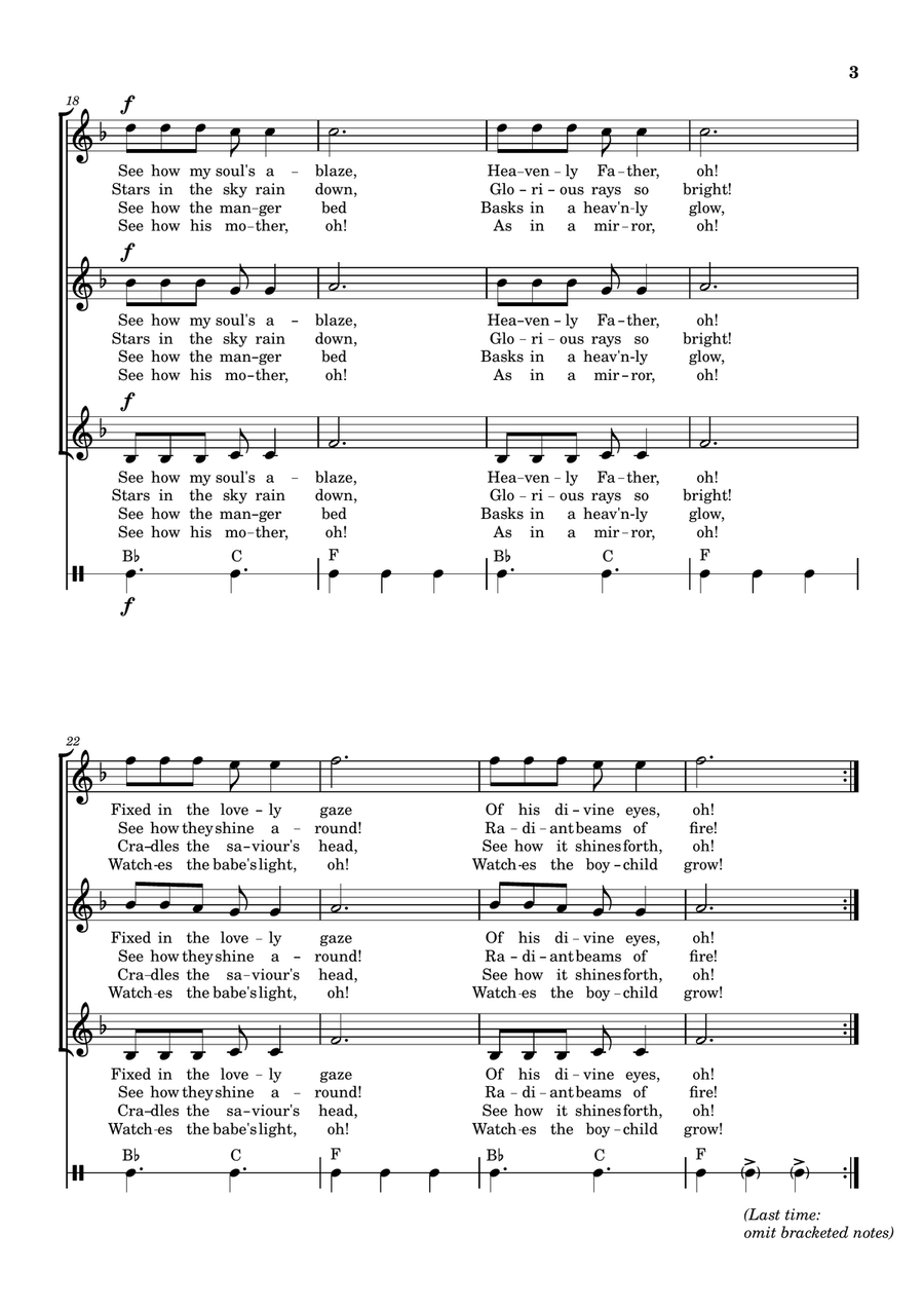 Convidando Está La Noche Women's Choir scores gallery preview page 3