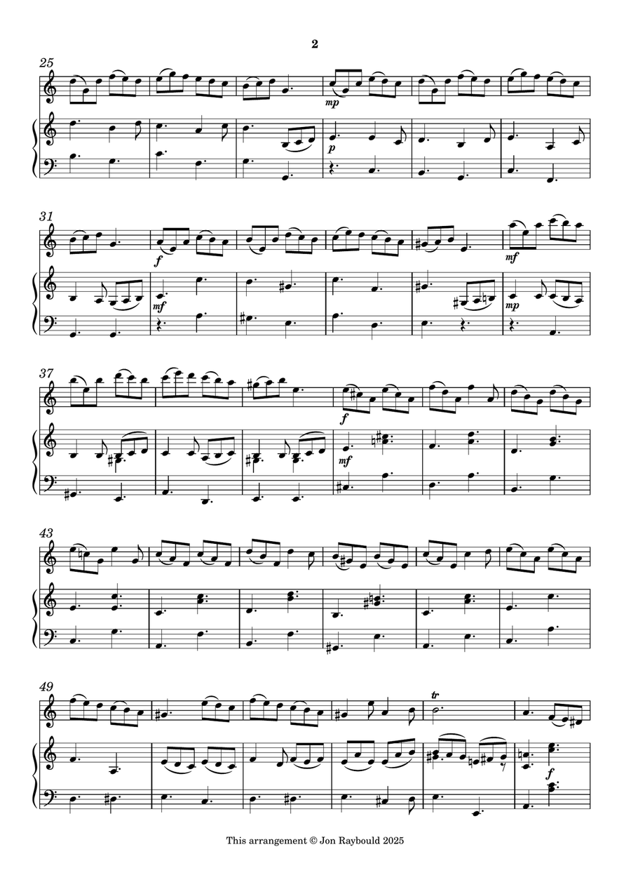 Pescetti Keyboard Sonata arranged for Flute Flute Solo scores gallery preview page 2