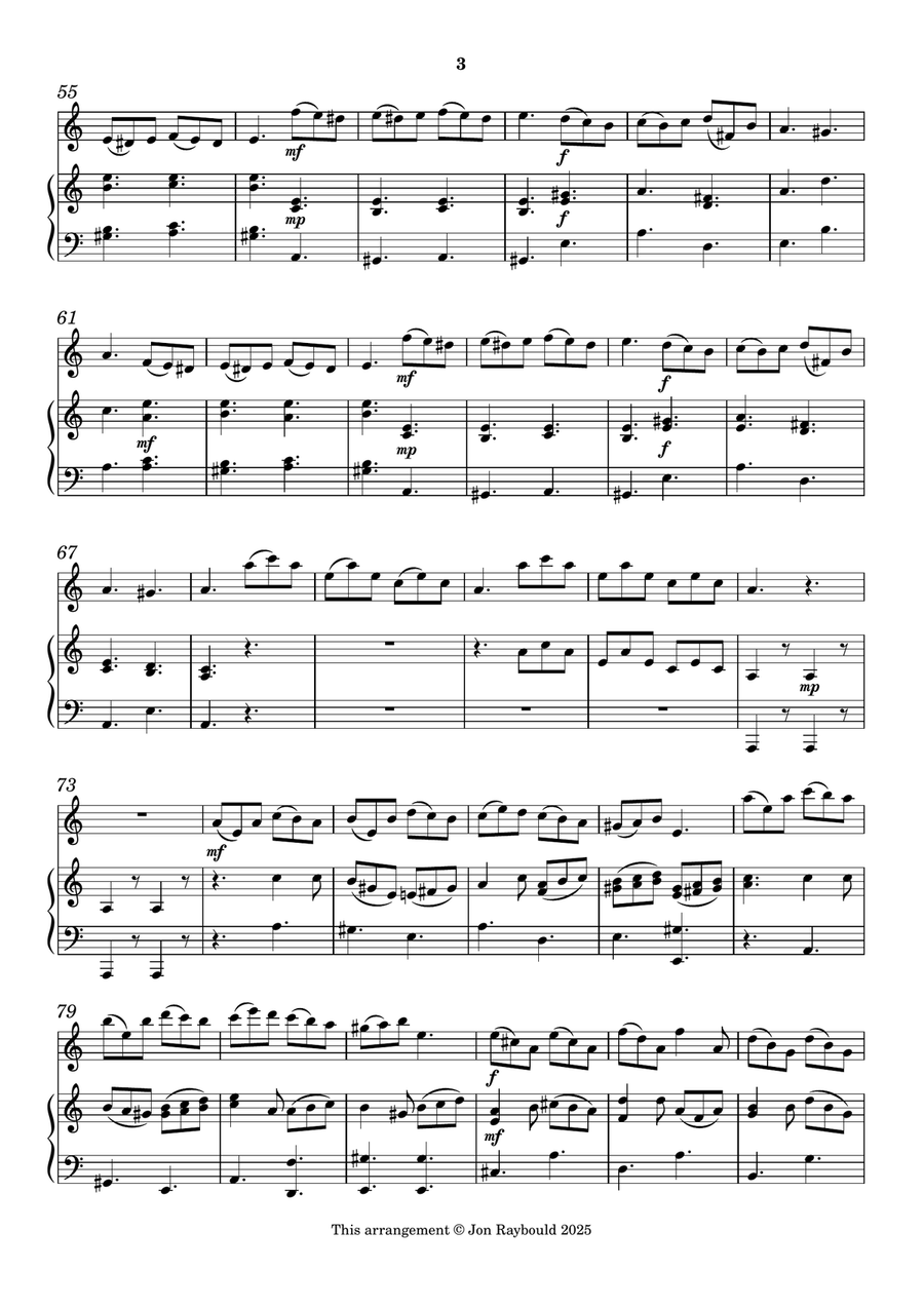 Pescetti Keyboard Sonata arranged for Flute Flute Solo scores gallery preview page 3
