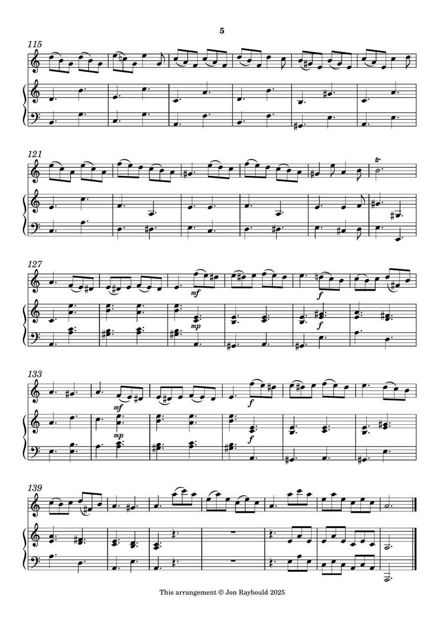 Pescetti Keyboard Sonata arranged for Flute Flute Solo scores gallery preview page 5