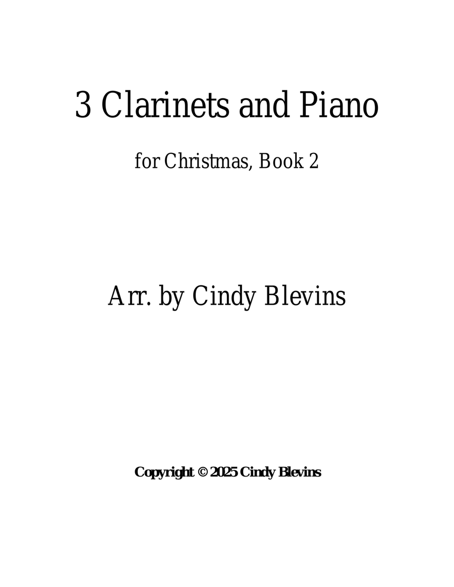 Three Clarinets and Piano for Christmas, Book 2 (12 Arrangements) Small Ensemble scores gallery preview page 6
