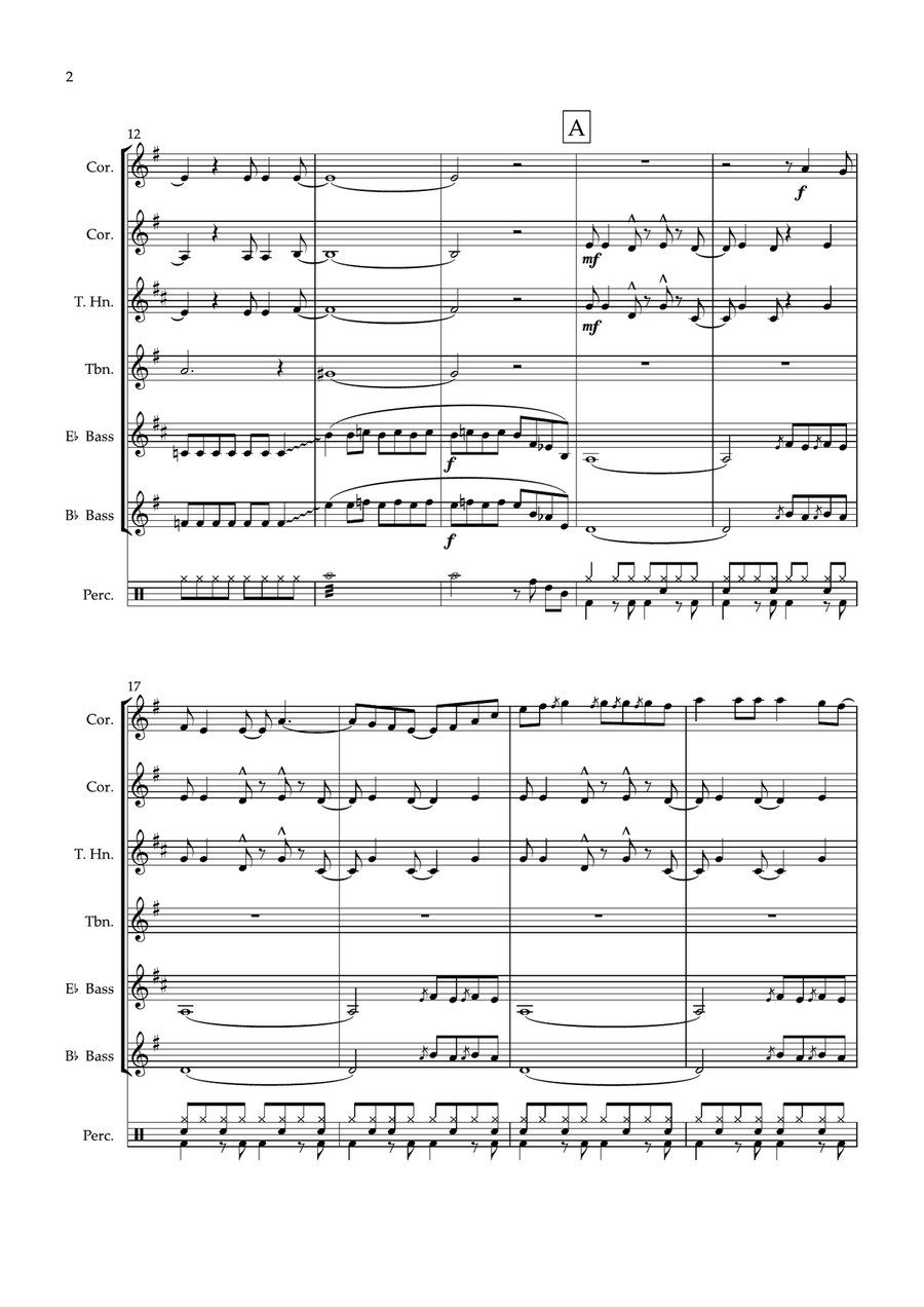 Killing Me Softly With His Song Brass Quintet scores gallery preview page 2