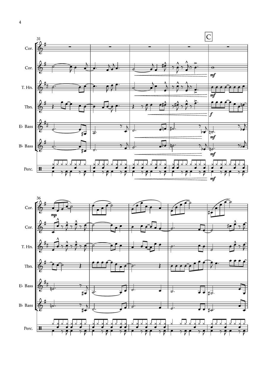 Killing Me Softly With His Song Brass Quintet scores gallery preview page 4