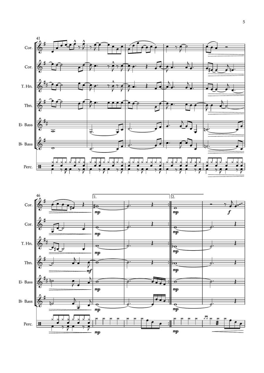 Killing Me Softly With His Song Brass Quintet scores gallery preview page 5