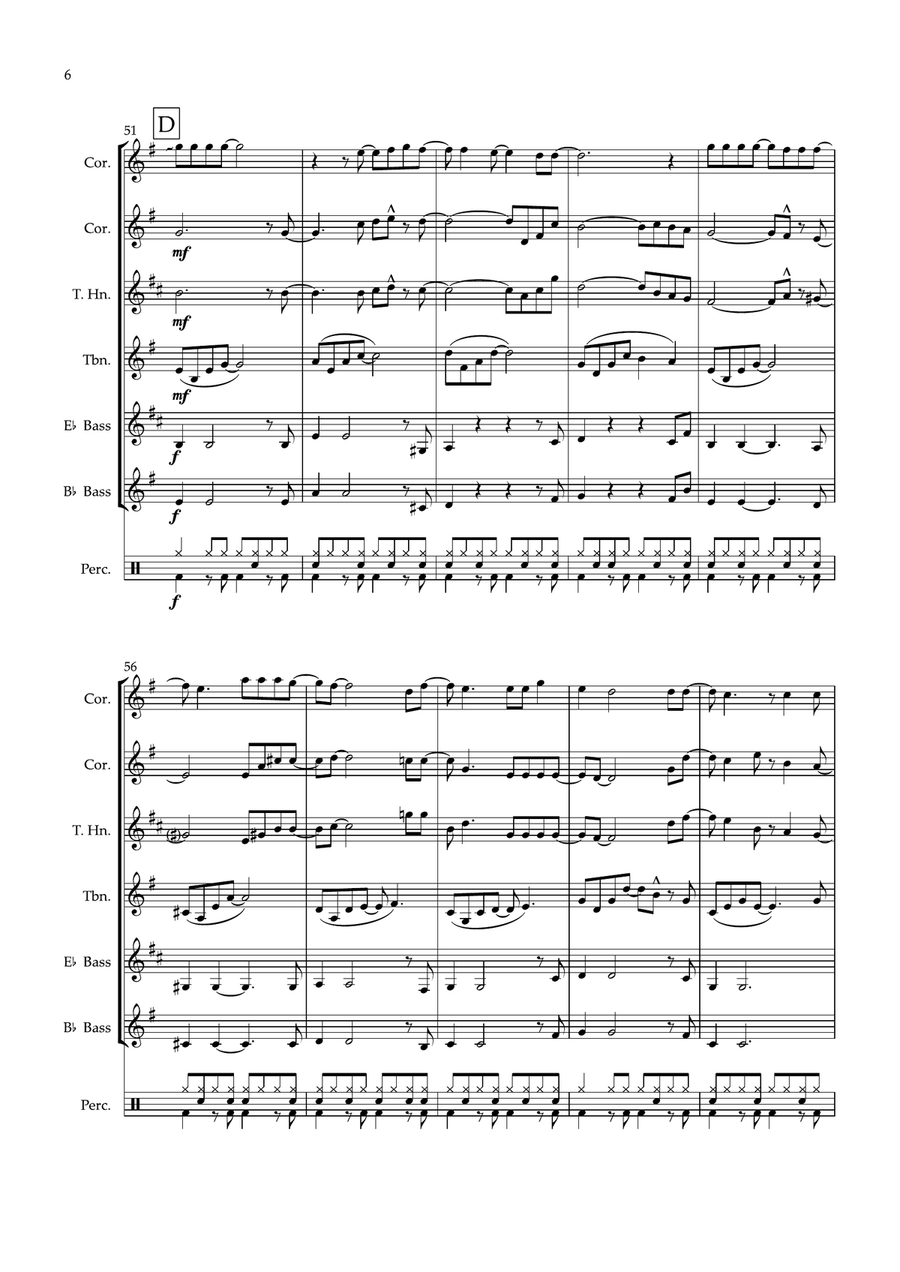 Killing Me Softly With His Song Brass Quintet scores gallery preview page 6