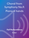 Choral from Symphony No.9. Piano 4 hands
