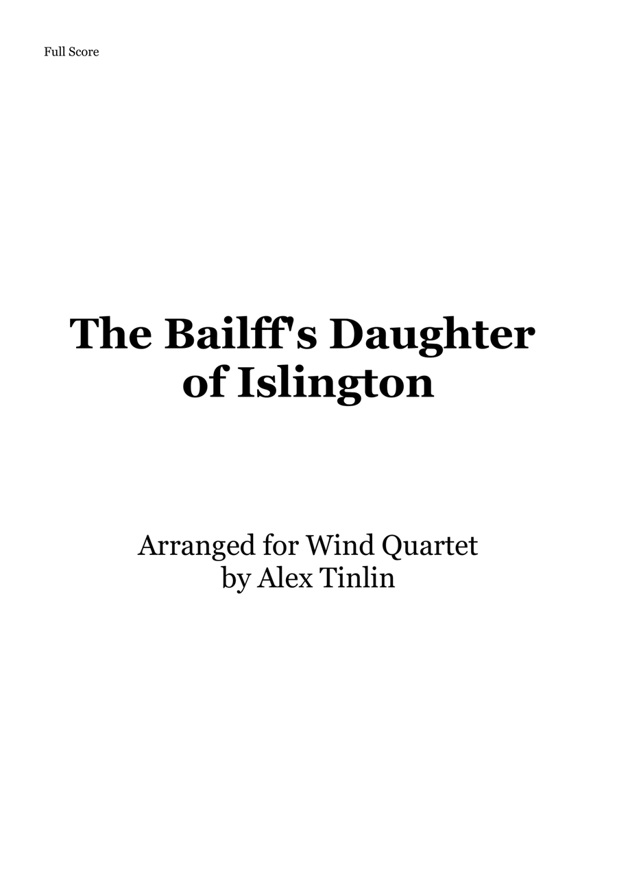 The Bailiff's Daughter of Islington Woodwind Quartet scores gallery preview page 1