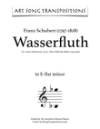 SCHUBERT: Wasserfluth, D. 911 no. 6 (transposed to E-flat minor)