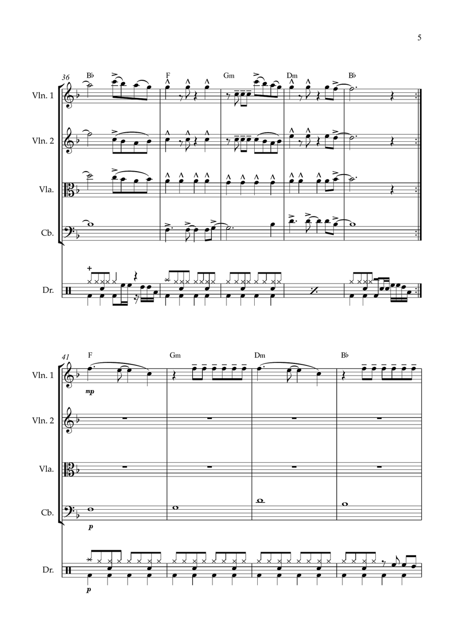 Firework String Quartet scores gallery preview page 5