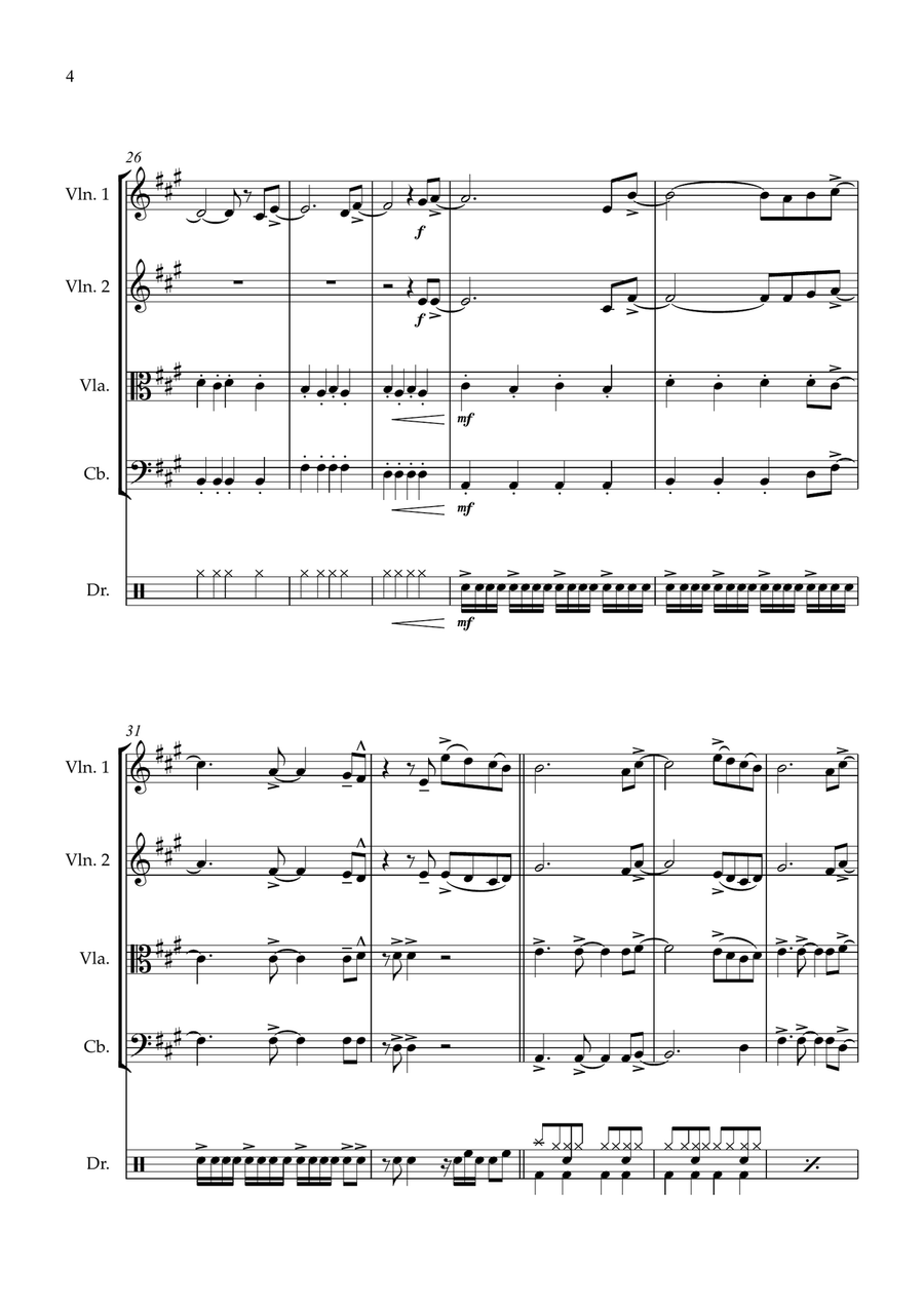 Firework String Quartet scores gallery preview page 4