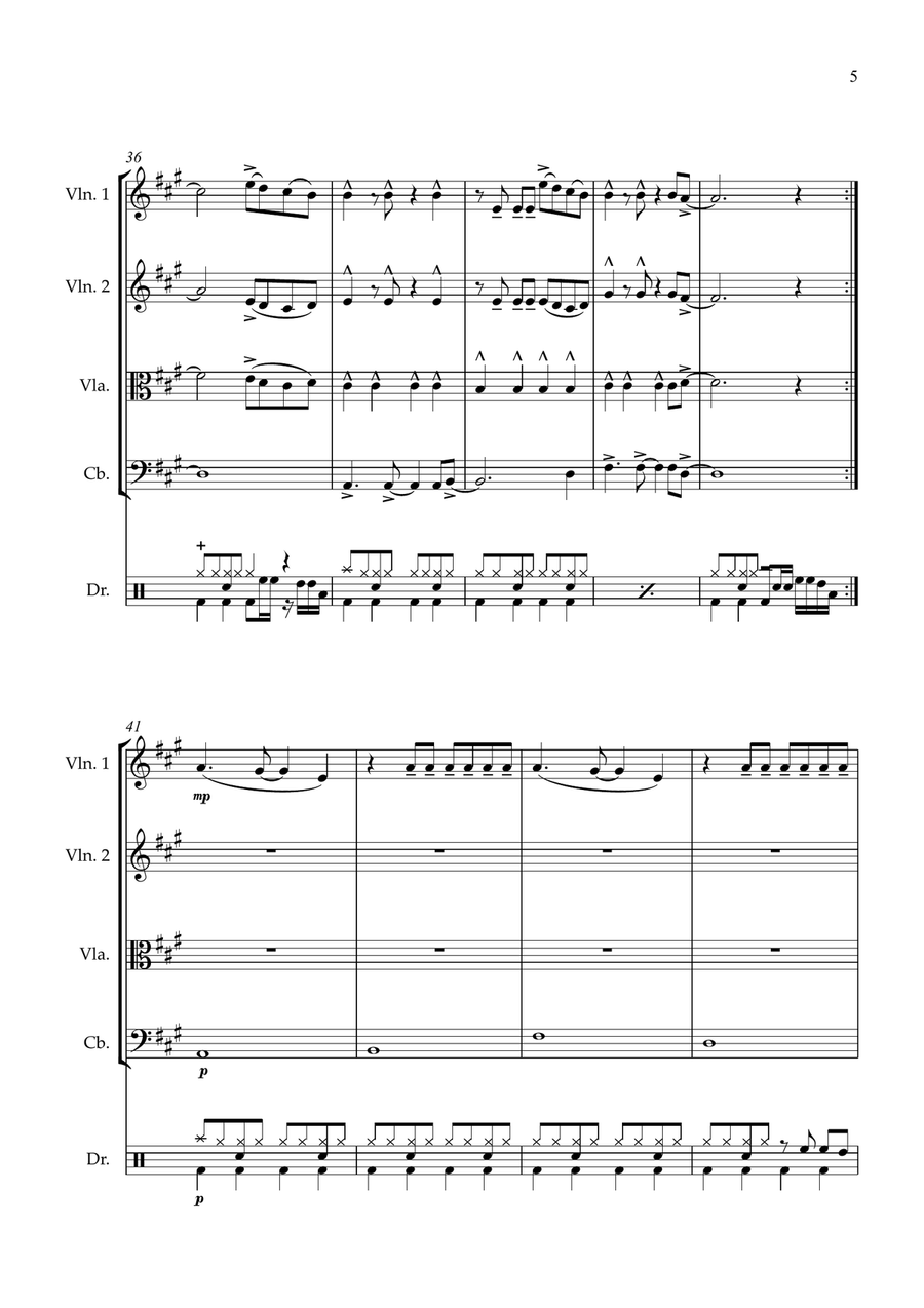 Firework String Quartet scores gallery preview page 5