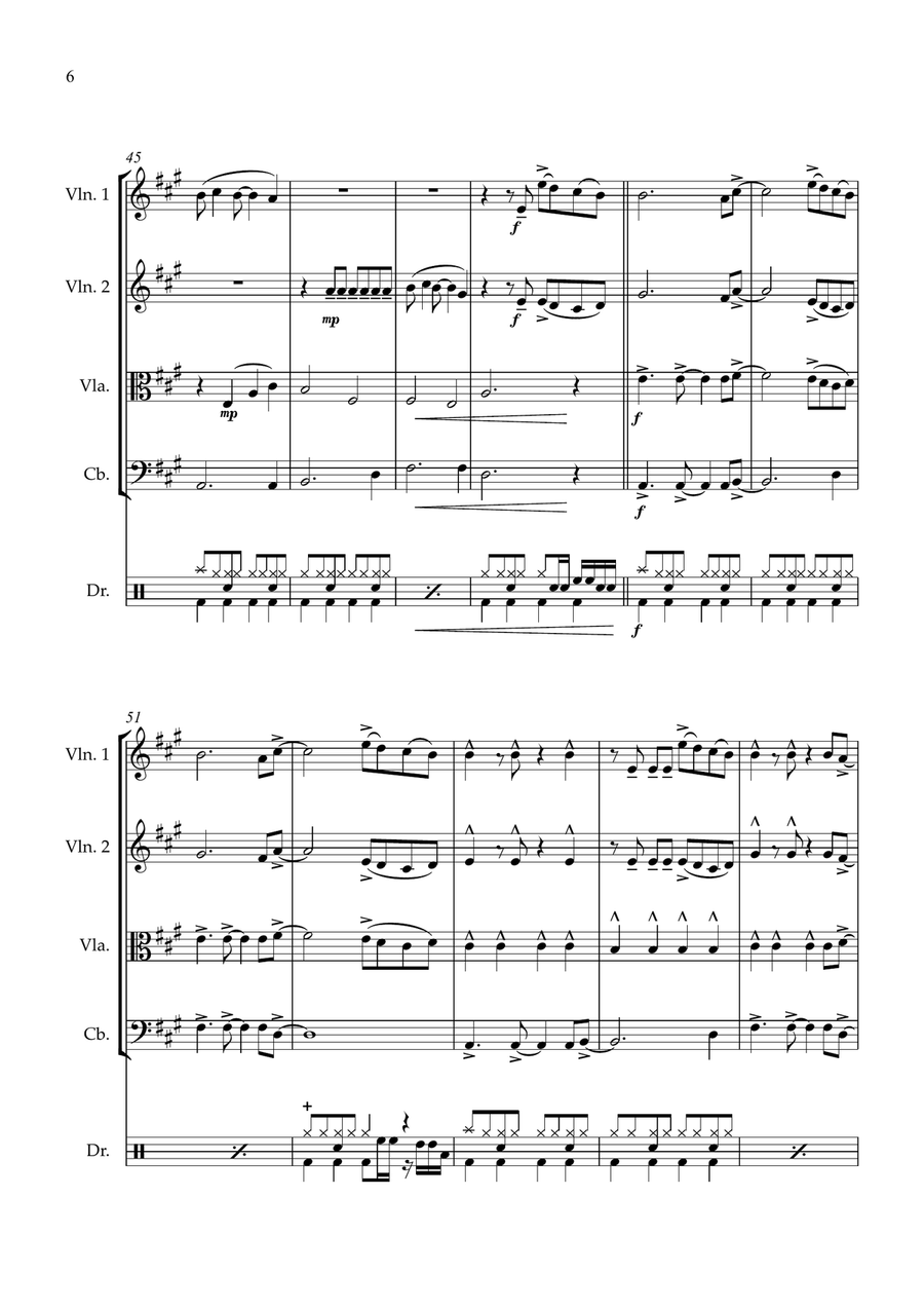 Firework String Quartet scores gallery preview page 6