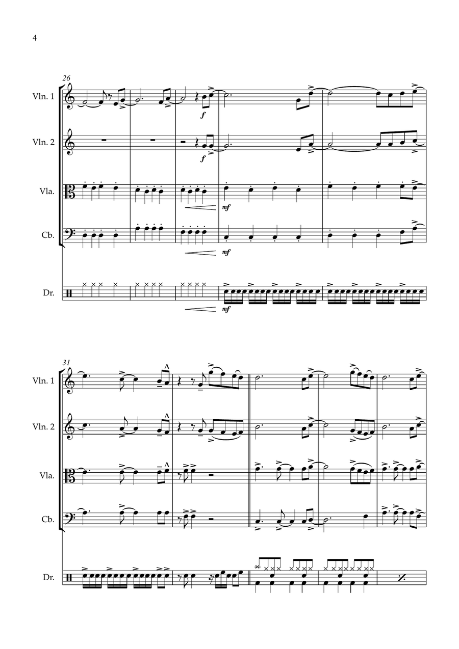 Firework String Quartet scores gallery preview page 4