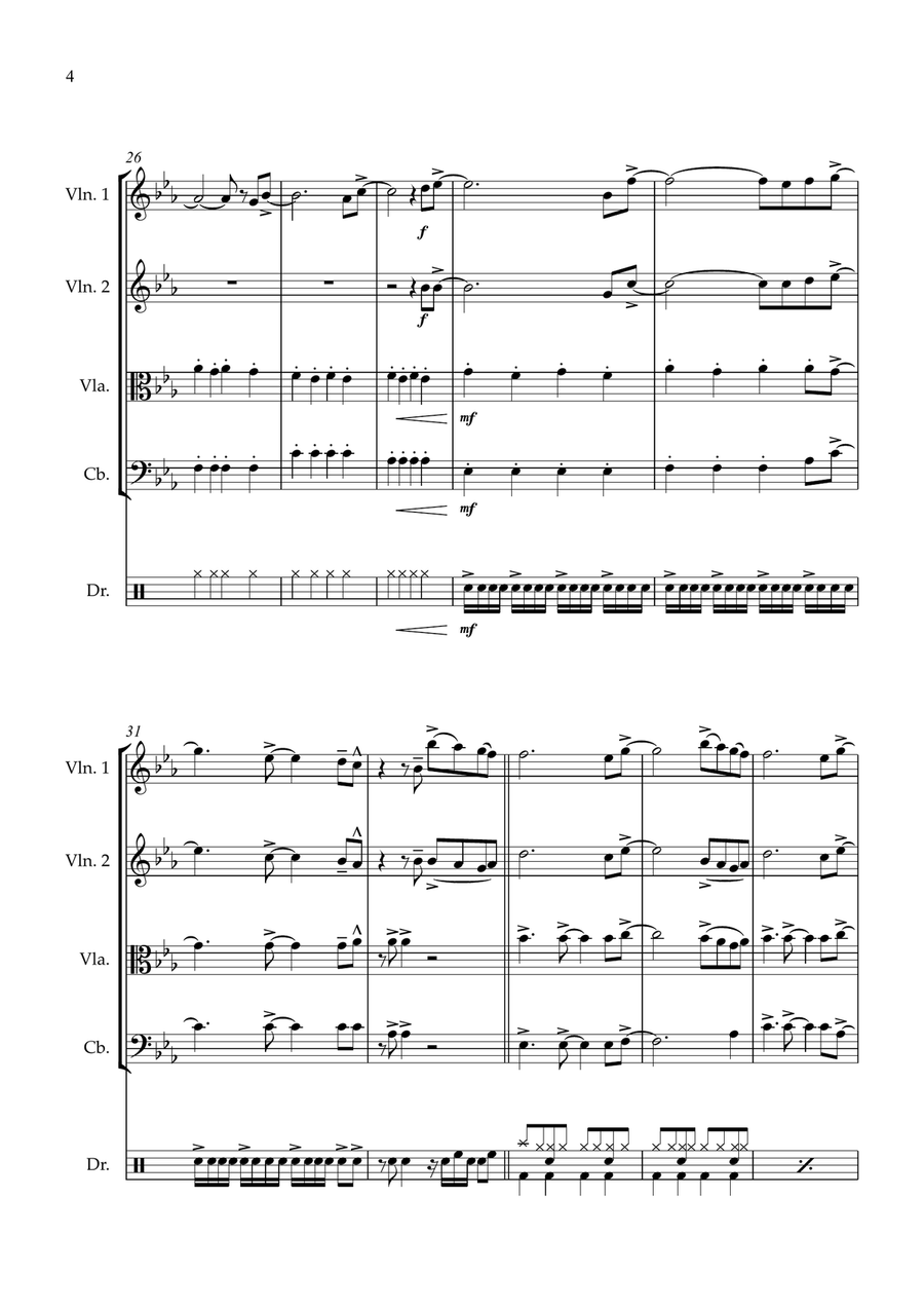 Firework String Quartet scores gallery preview page 4