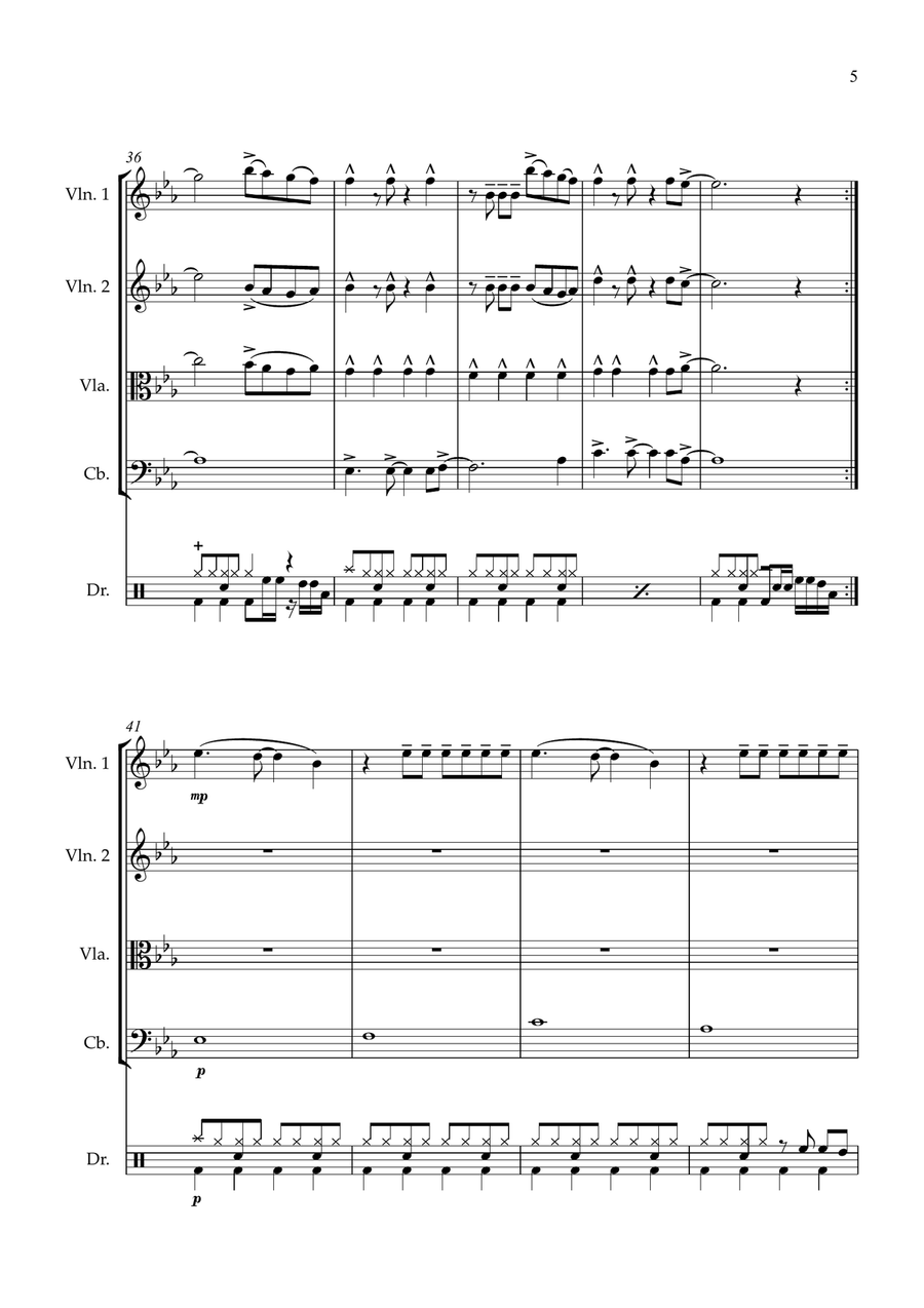 Firework String Quartet scores gallery preview page 5