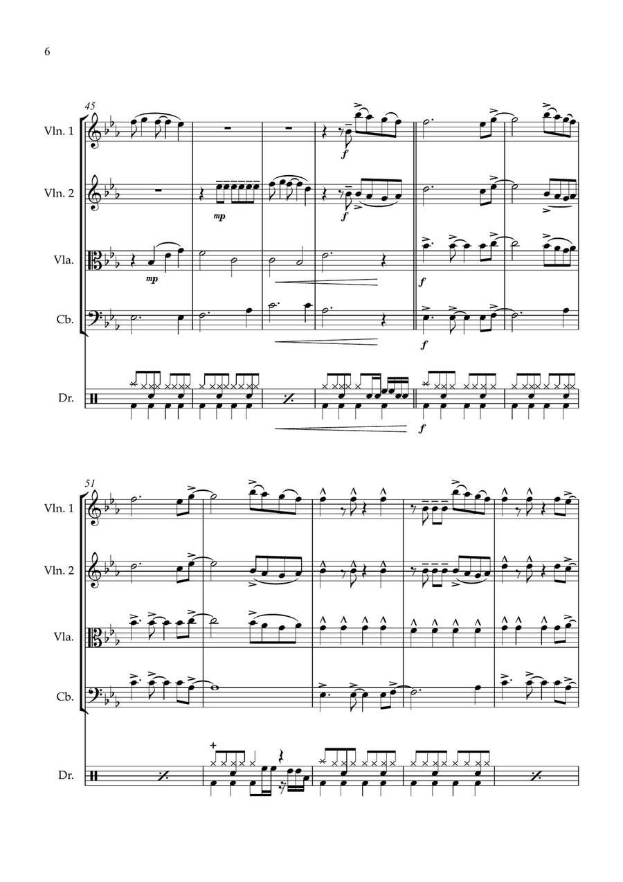 Firework String Quartet scores gallery preview page 6