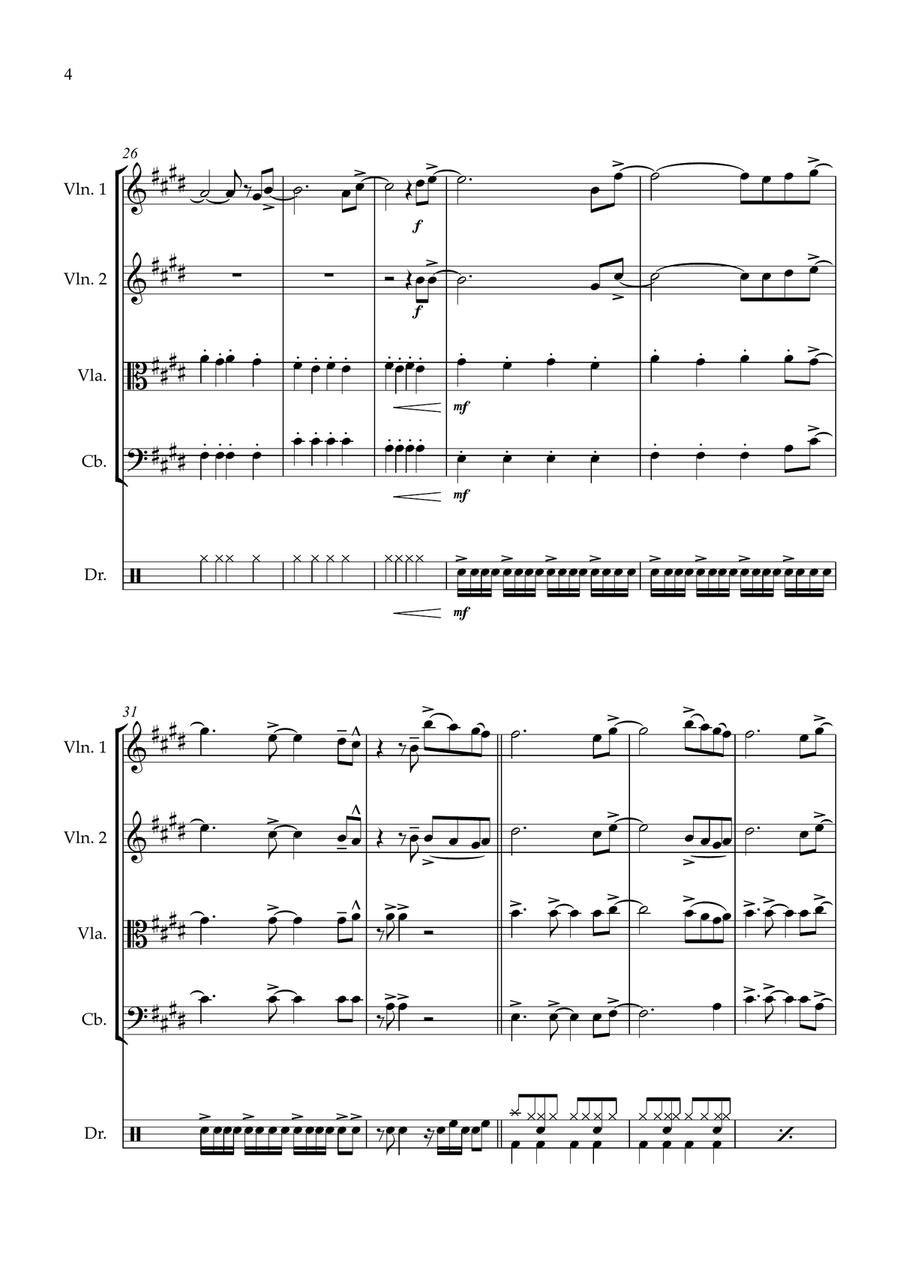 Firework String Quartet scores gallery preview page 4