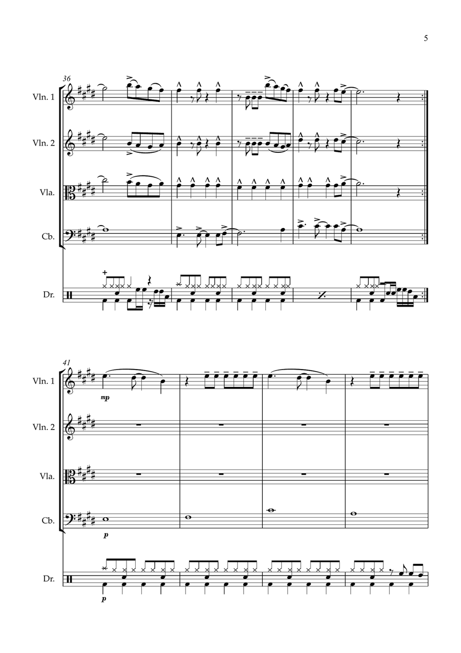Firework String Quartet scores gallery preview page 5