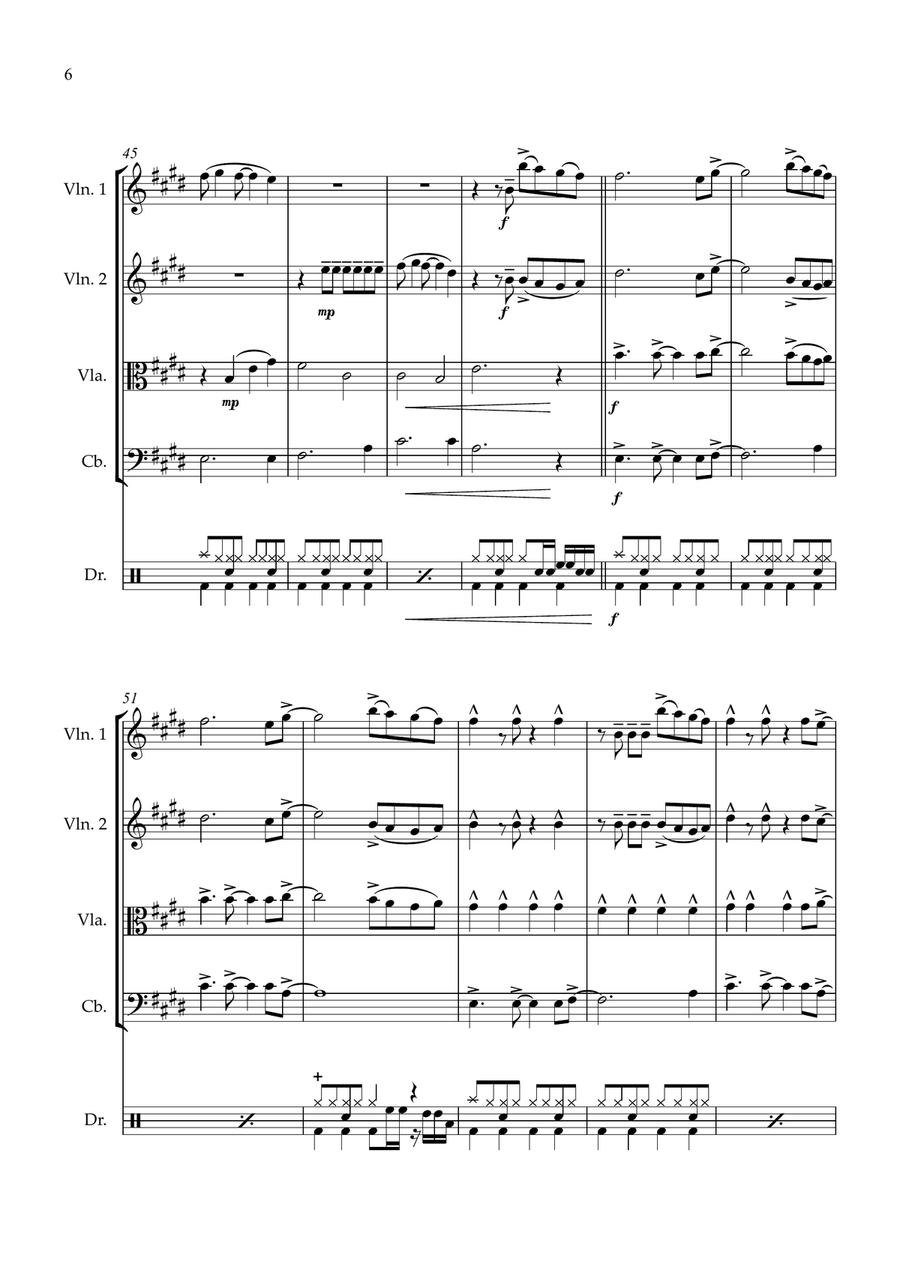 Firework String Quartet scores gallery preview page 6