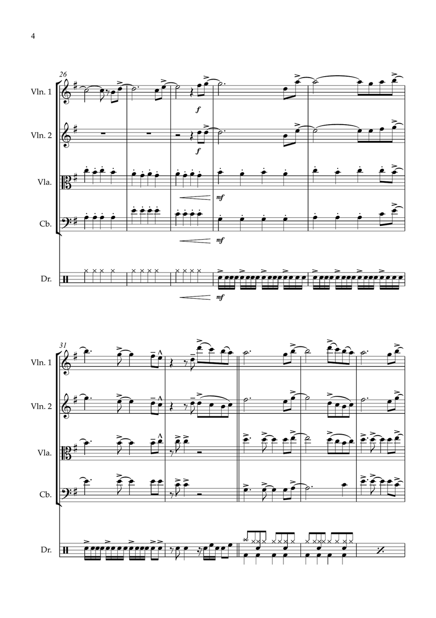 Firework String Quartet scores gallery preview page 4