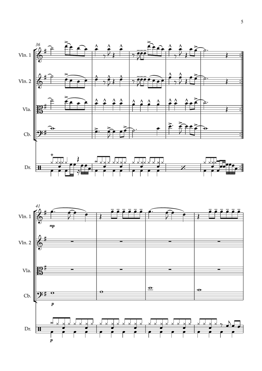 Firework String Quartet scores gallery preview page 5