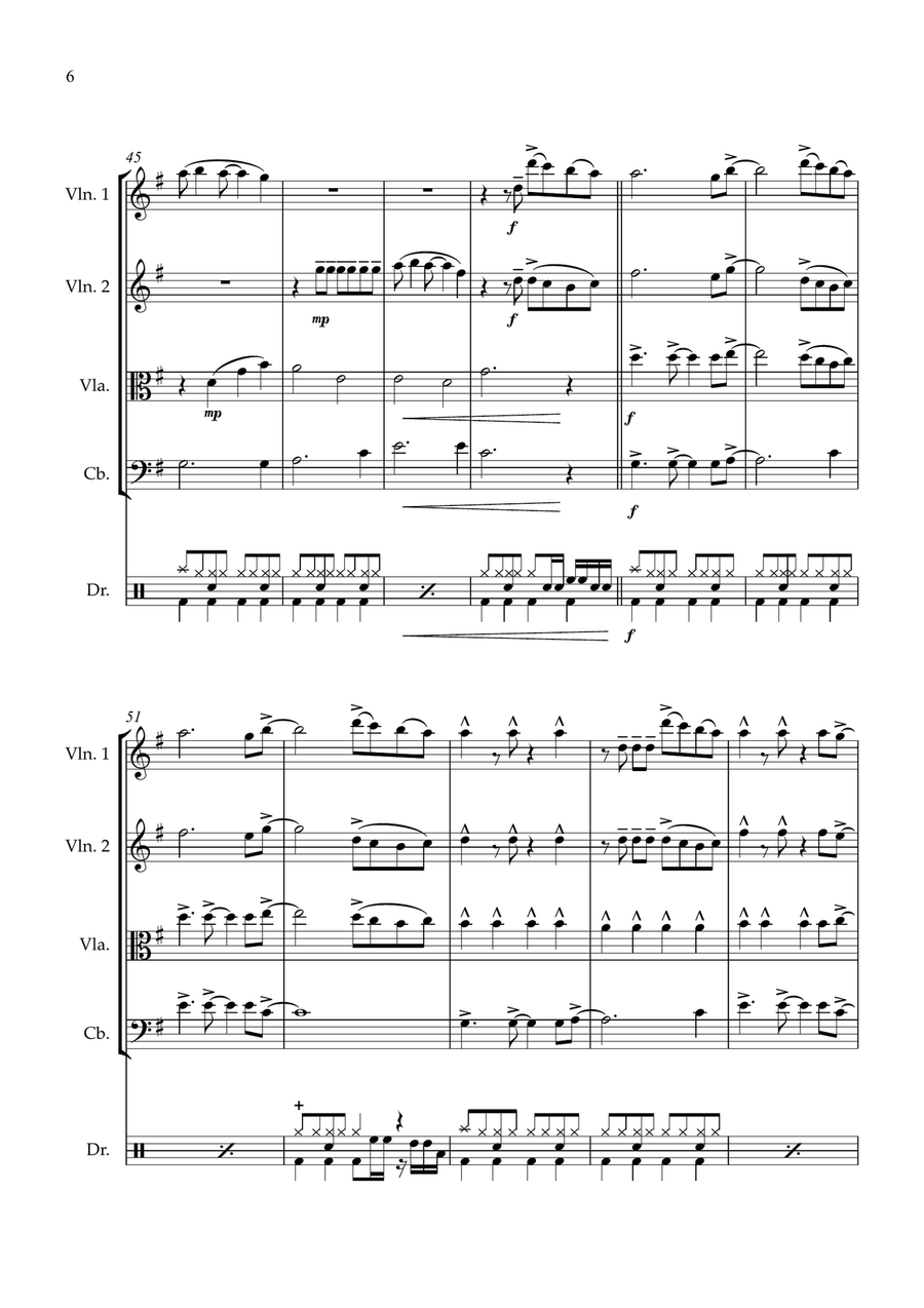 Firework String Quartet scores gallery preview page 6