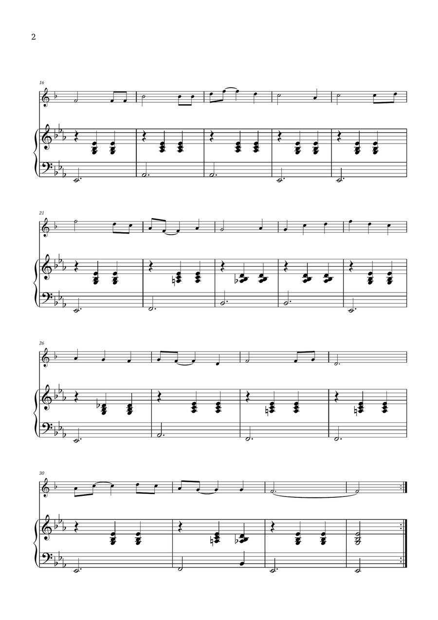 Peace In The Valley (There'll Be) B-Flat Clarinet scores gallery preview page 2
