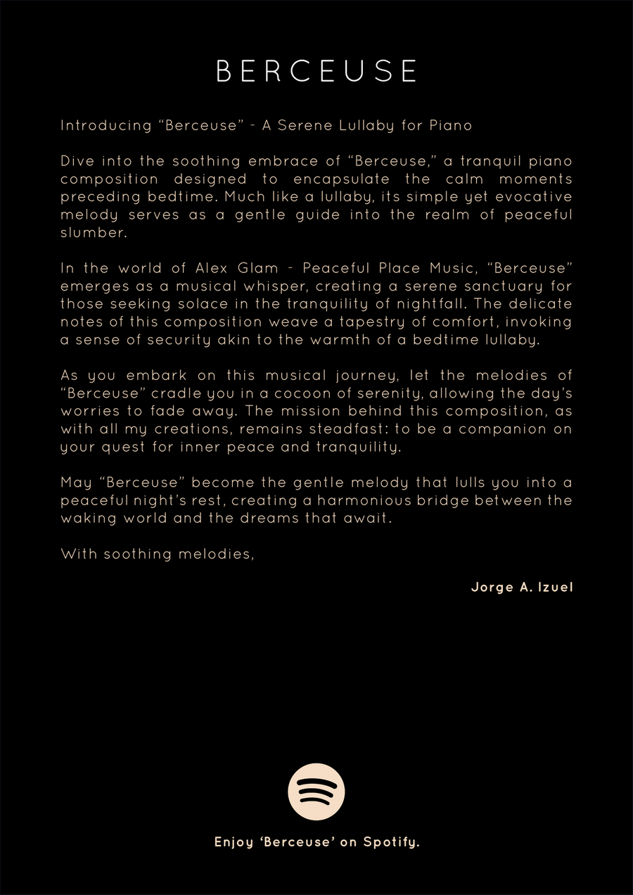 Berceuse Piano Solo scores gallery preview page 2