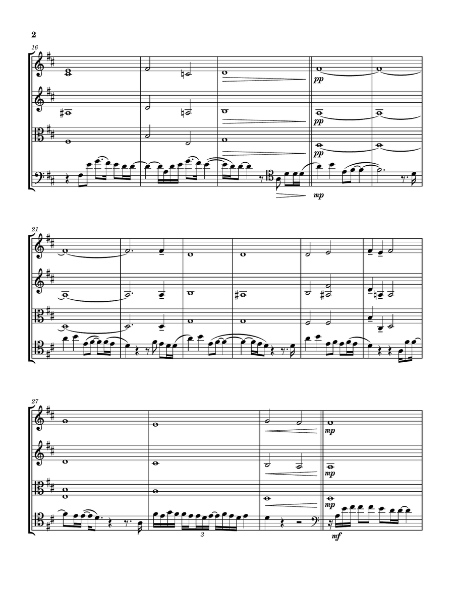 To Someone From A Warm Climate (Uiscefhuarithe) String Quartet scores gallery preview page 2