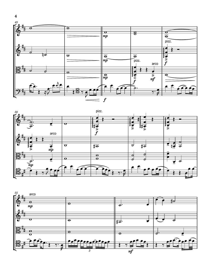 To Someone From A Warm Climate (Uiscefhuarithe) String Quartet scores gallery preview page 4