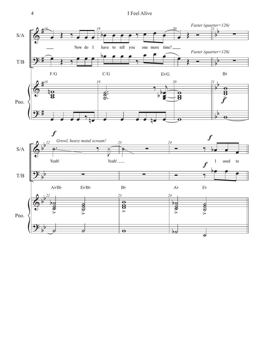 I Feel Alive I Feel Alive 4-Part scores gallery preview page 4