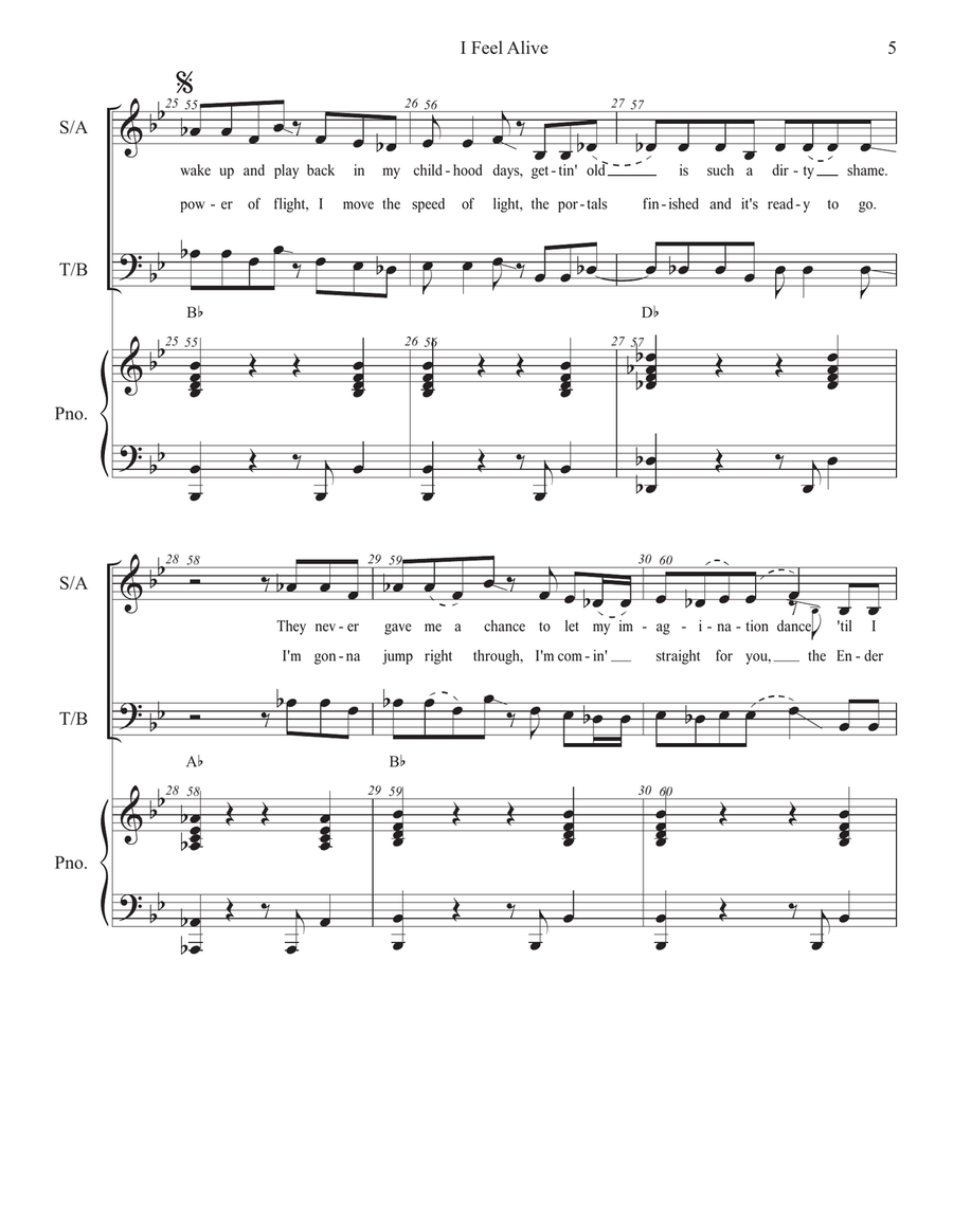 I Feel Alive I Feel Alive 4-Part scores gallery preview page 5