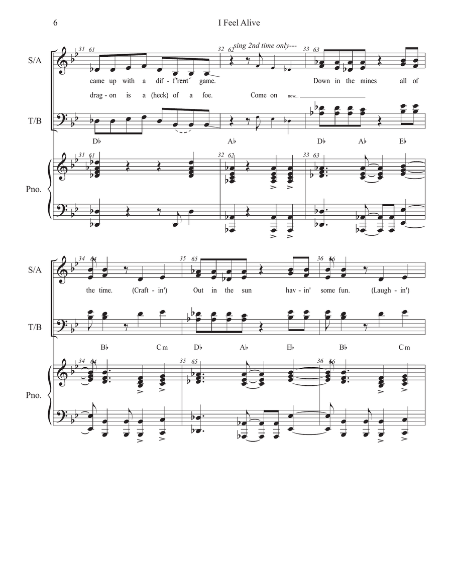 I Feel Alive I Feel Alive 4-Part scores gallery preview page 6