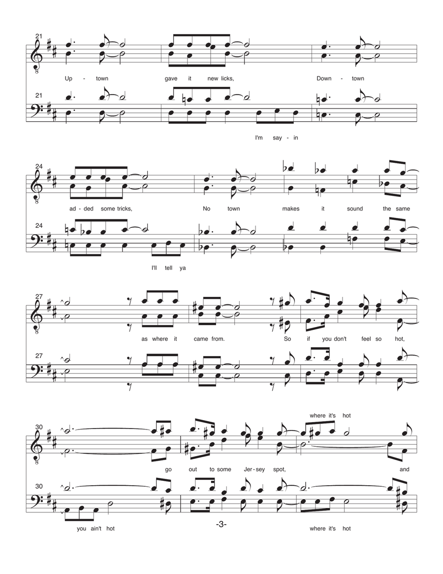 Jersey Bounce Jersey Bounce A Cappella scores gallery preview page 3