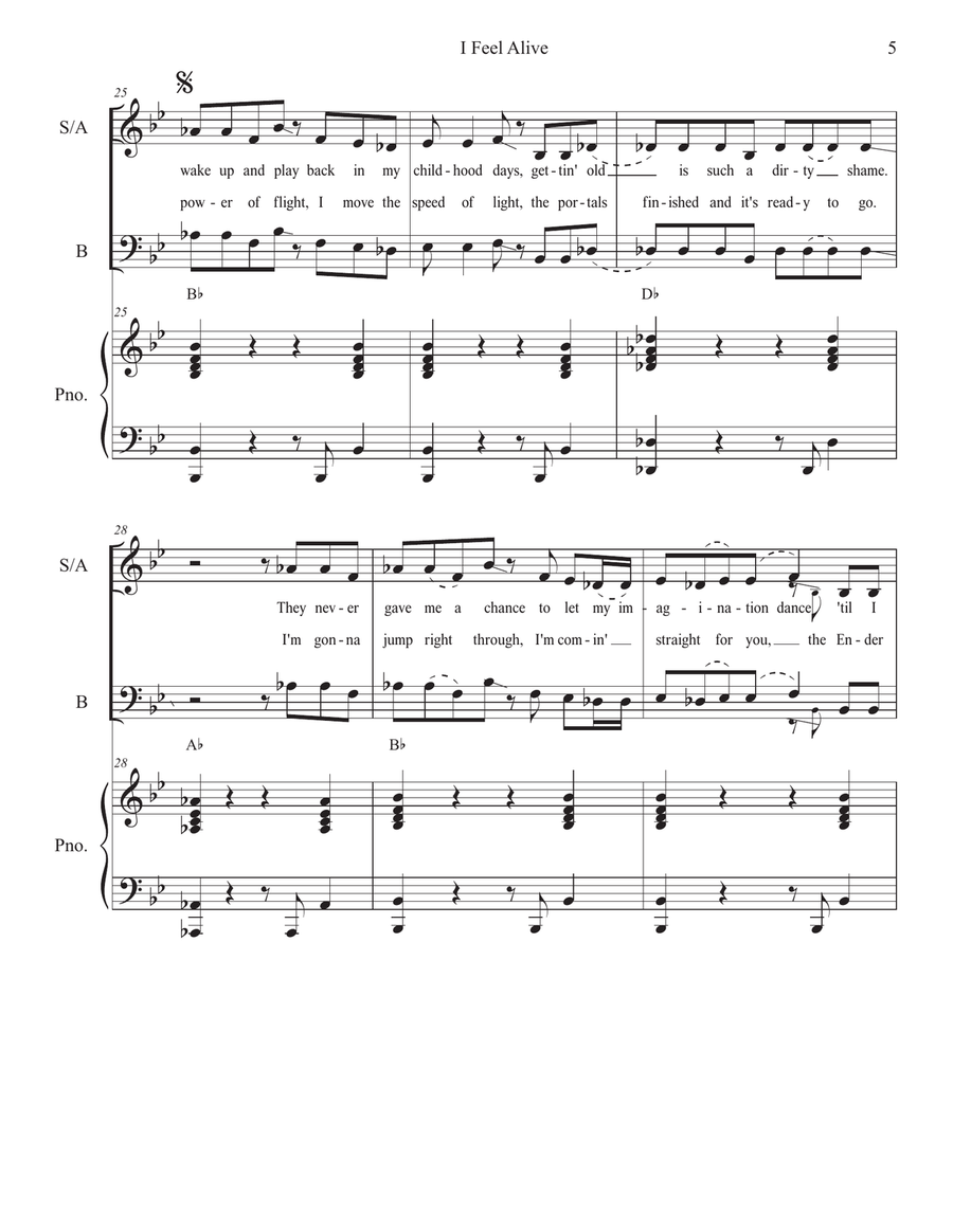 I Feel Alive I Feel Alive 3-Part scores gallery preview page 5